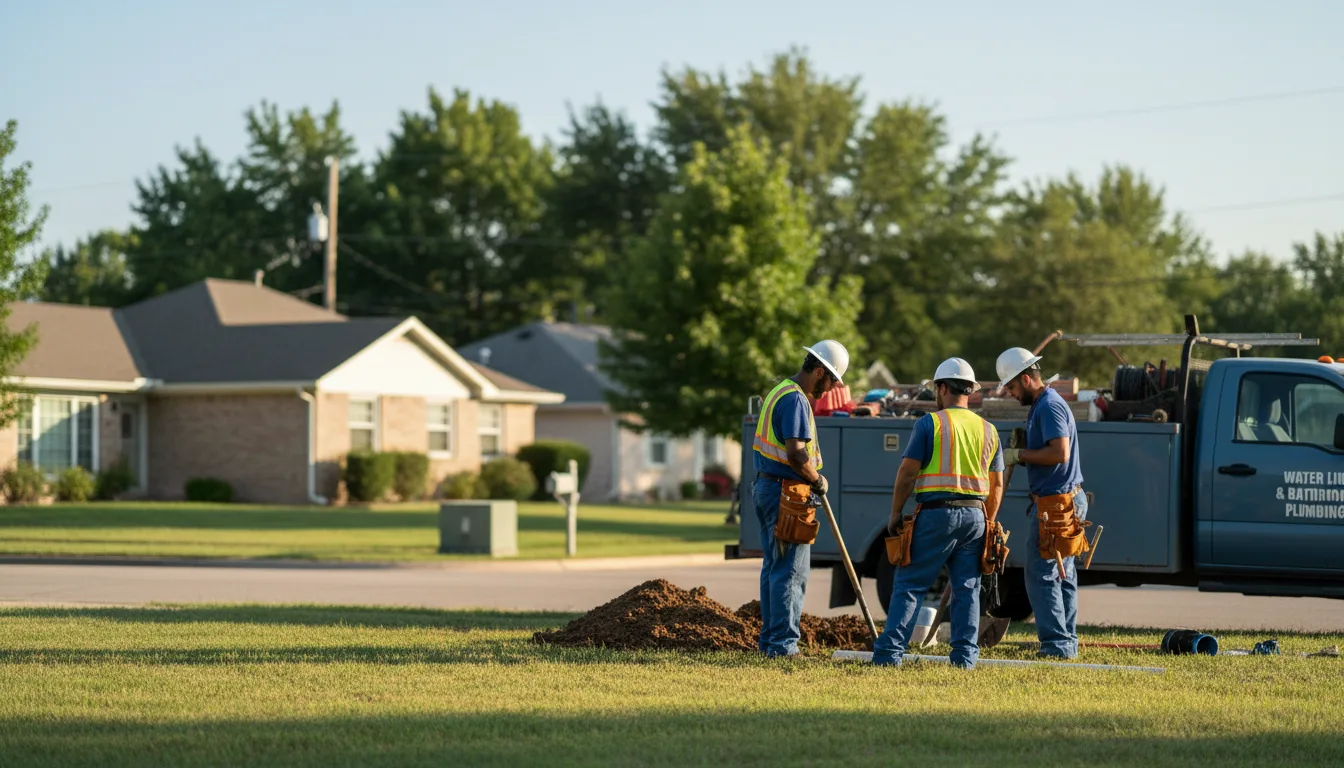 Residential water line and bathroom plumbing service in Stewart, MN